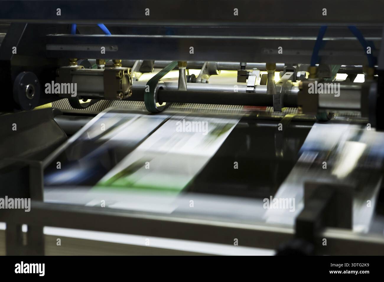 Polygraphic process in a modern printing house Stock Photo