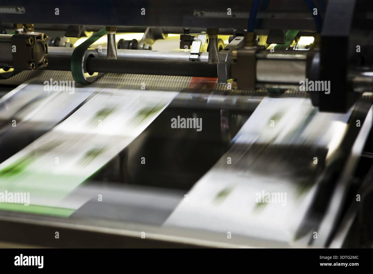 Polygraphic process in a modern printing house Stock Photo