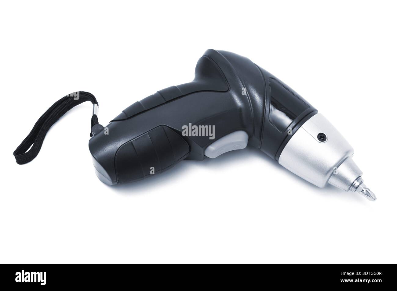 Cordless screwdriver on a white background Stock Photo