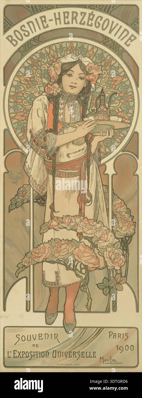 Alphonse Mucha Bosnie-Herzgovine Exposition Universelle (1900) Art