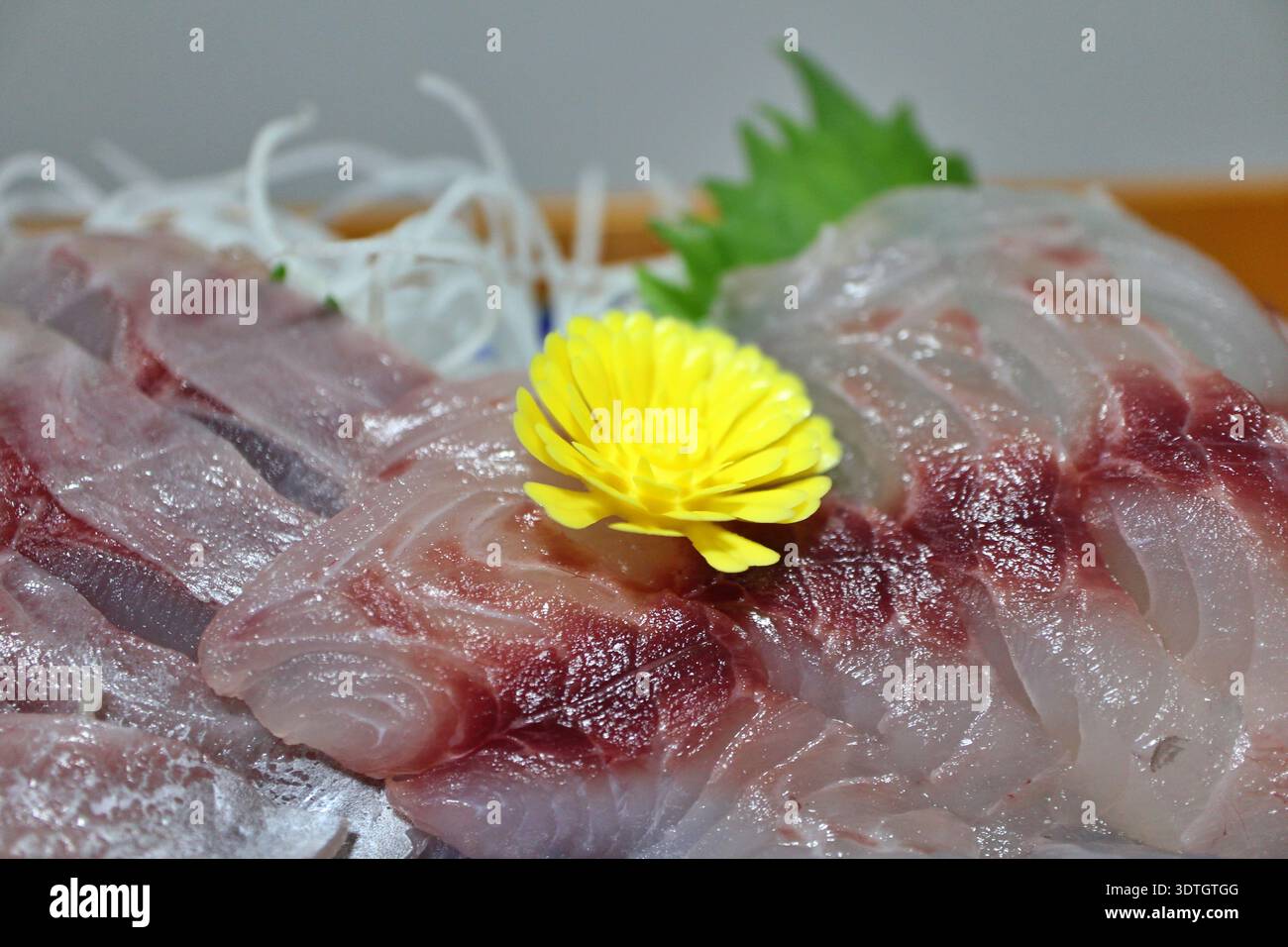 Isaki (grunt) sashimi purchased at a supermarket in Tokyo, Japan 