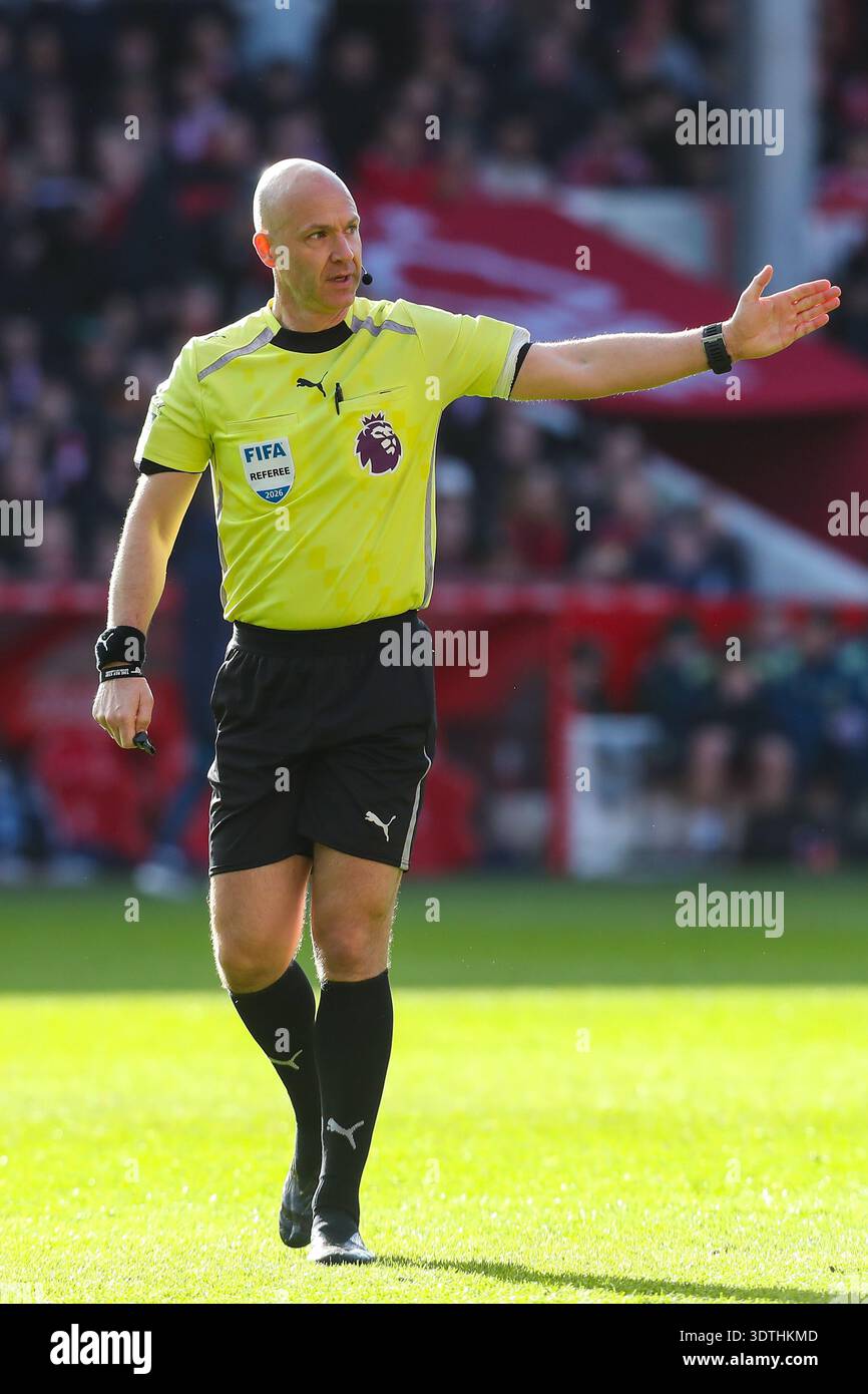 Referee Anthony Taylor During The Nottingham Forest V Liverpool Premier Referee Anthony Taylor During The Nottingham Forest V Liverpool Premier League Match At The City Ground West Bridgford England On 22 February 2026credit Lee Second Media 3DTHKMD 