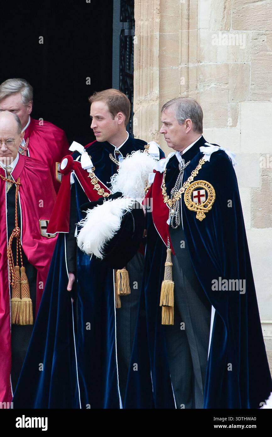 Windsor, UK. 14th June, 2010. HRH Prince William (M) and HRH Prince ...