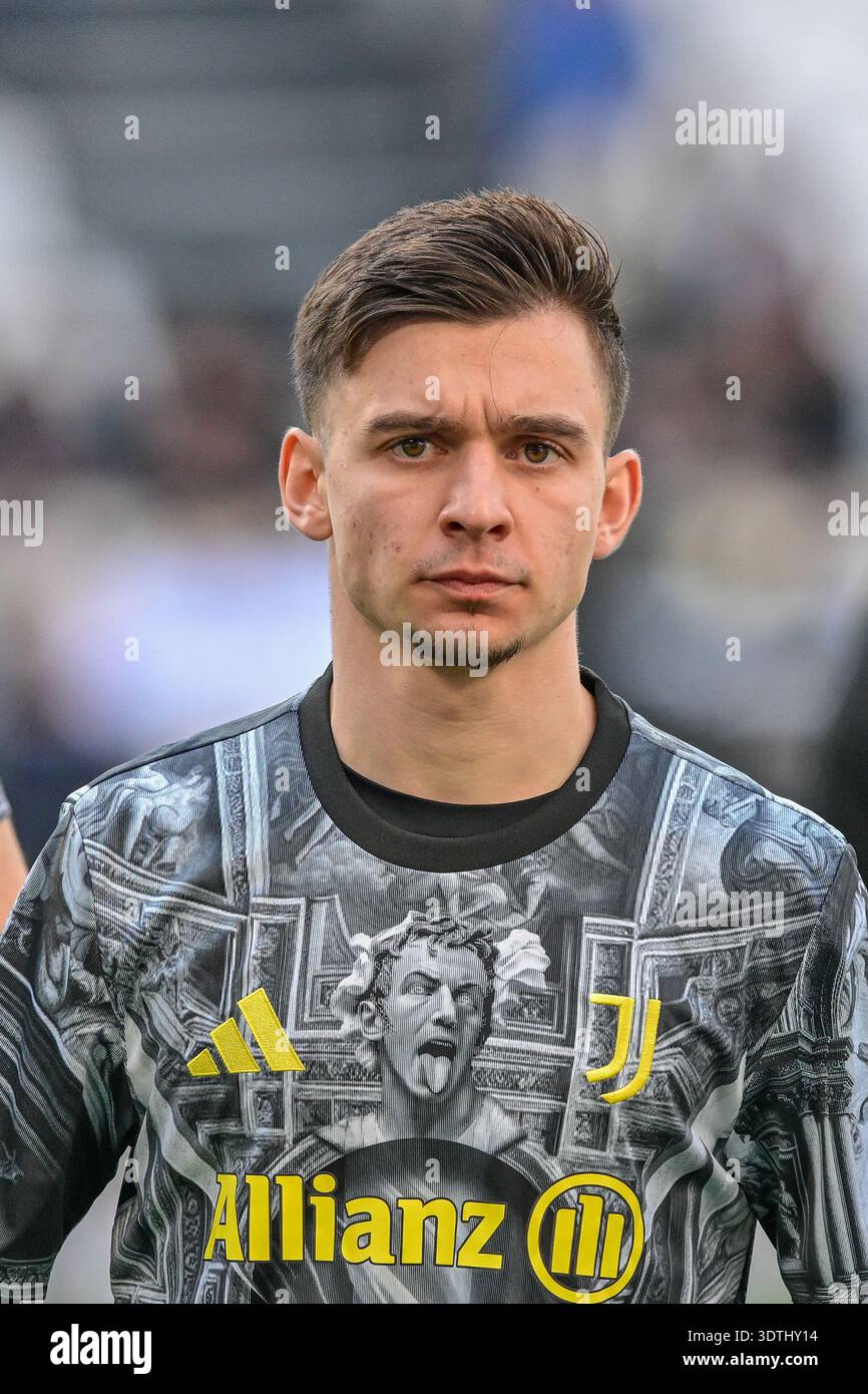Torino, Italy. 21st Feb, 2026. Francisco Conceicao of Juventus