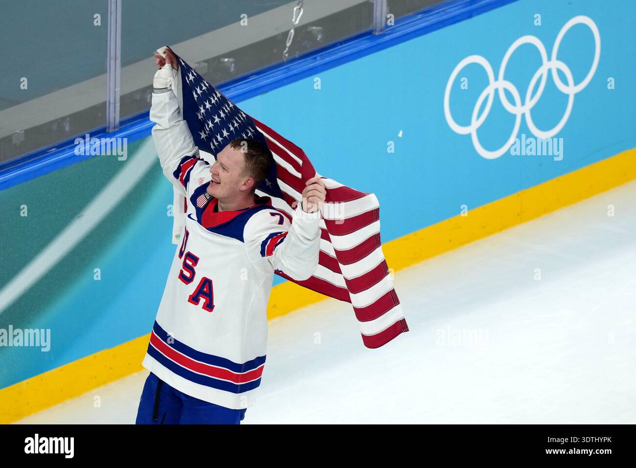 United States' Brady Tkachuk celebrates after the United States ...