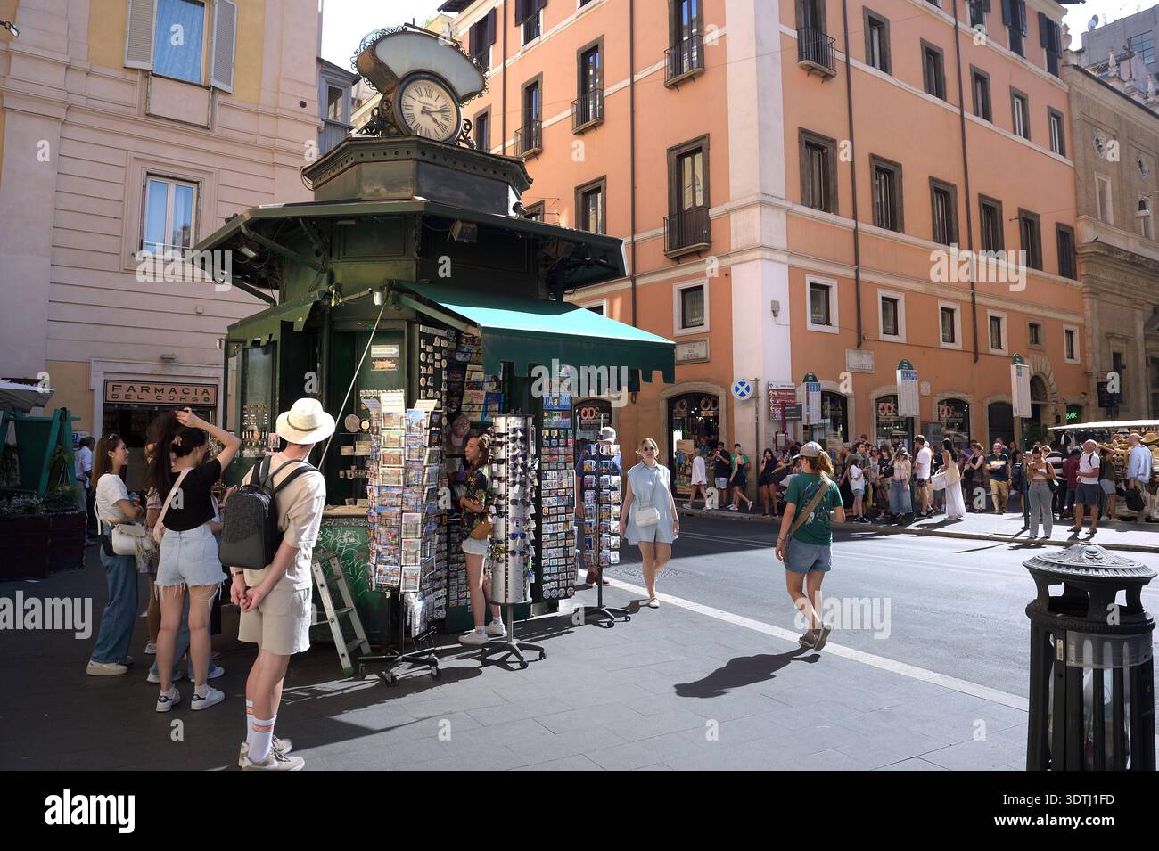 Newspaper In Rome ROME, ITALY - FEBRUARY 22 :Historic newspaper kiosk on Via del Corso in ...