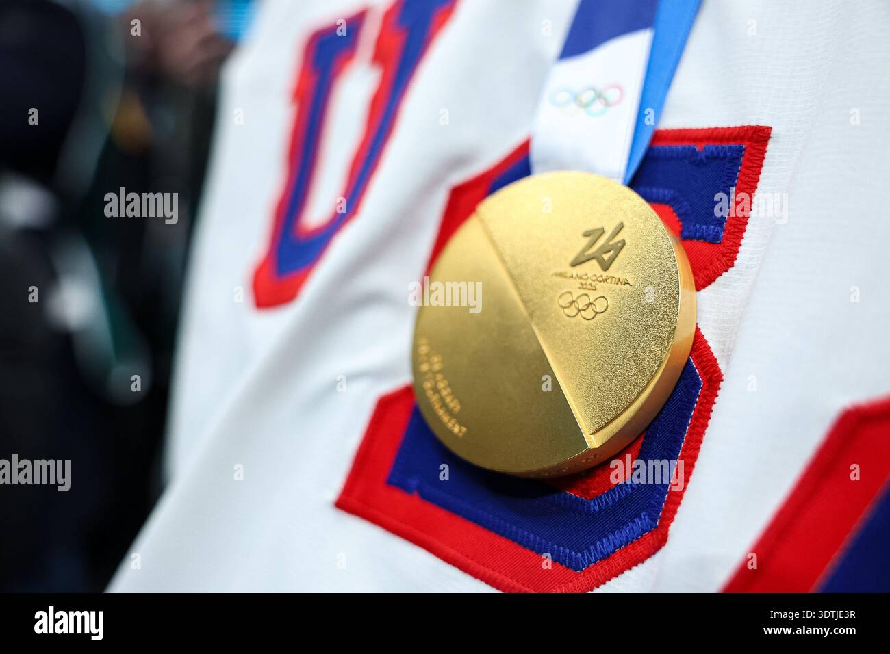The gold medal won by USA Team defeating Canada Team at the end of the ...