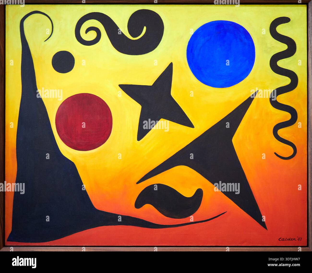 "Seven Black, Red and Blue", 1947, Alexander Calder (1898-1976), Picasso Museum, Paris, France, Europe Stock Photo