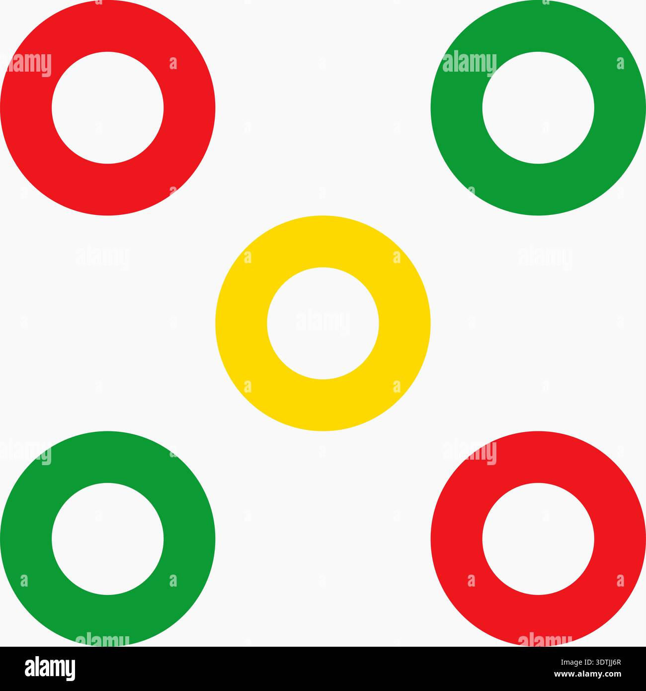 Colorful seamless abstract geometric background with circles. Simple background texture for print. Modern minimalist vector pattern with circular grid Stock Vector
