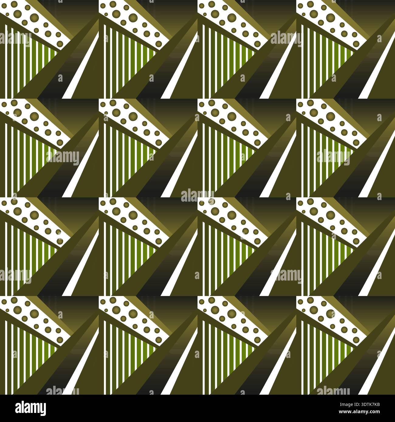 seamless pattern Geometry shapes with gradient Stock Vector