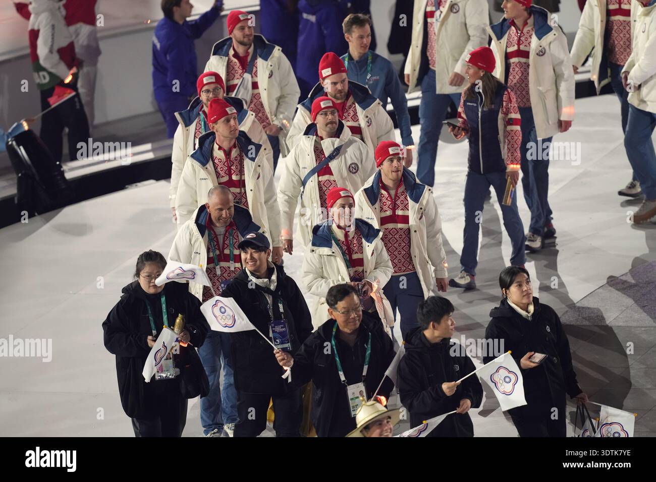 Norway's athletes parade during the closing ceremony of the 2026 Winter ...