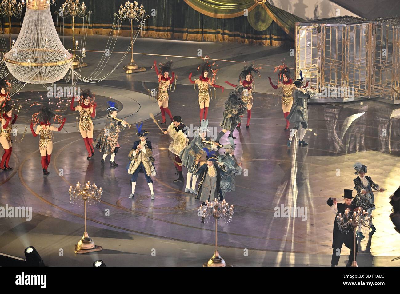 Dancers perform during the closing ceremony of the Winter Olympic Games ...