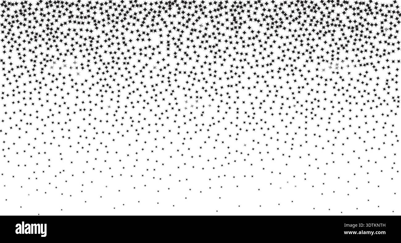Stippling gradient, noise gradient background, stipple effect made by abstract star shapes. Noise gradient texture background. Stock Vector