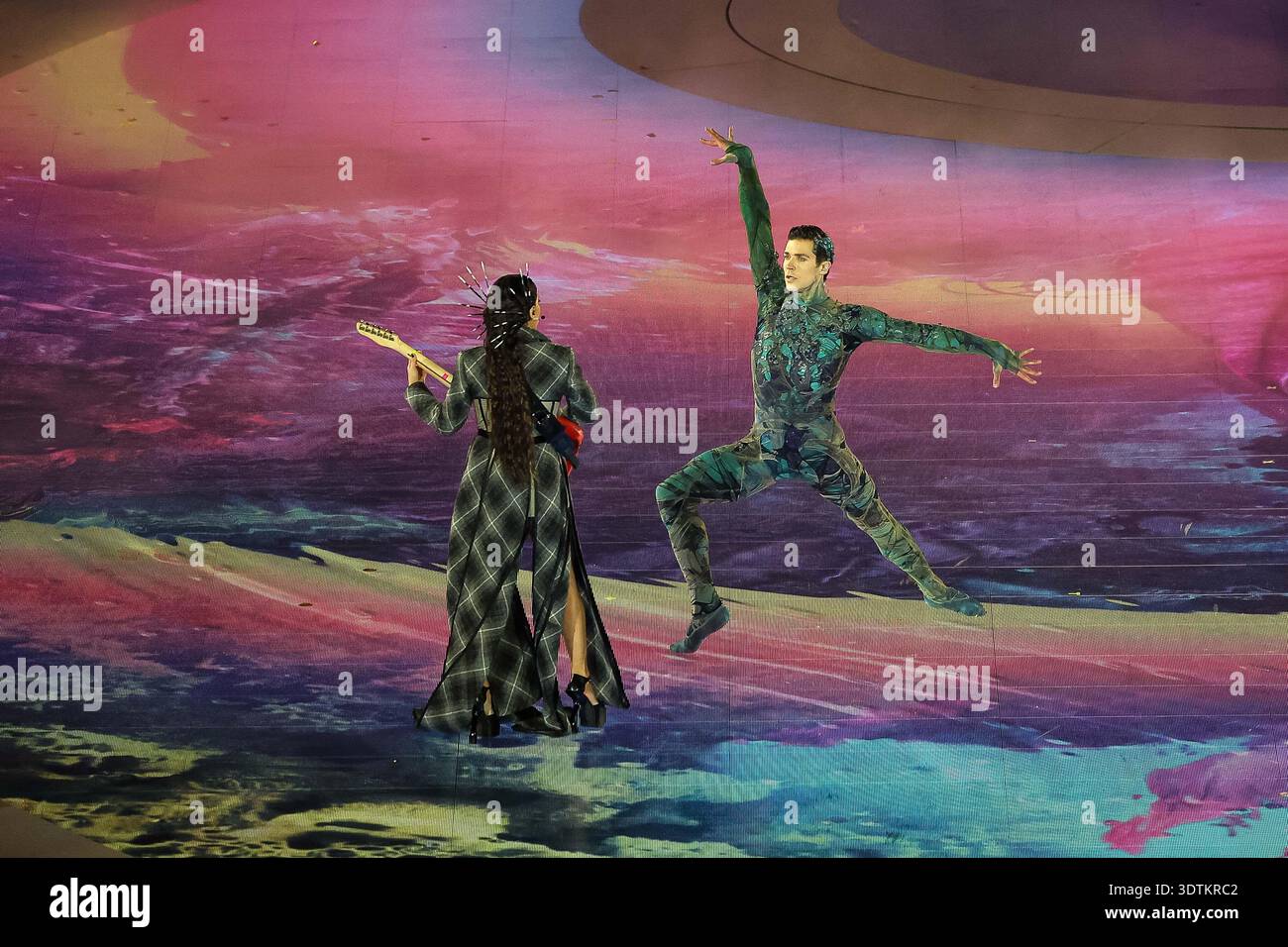 Roberto Bolle dancing during the Closing Ceremony of the Olympic