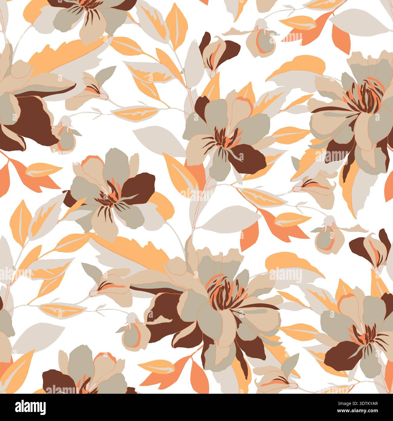 Vector floral seamless pattern Stock Vector