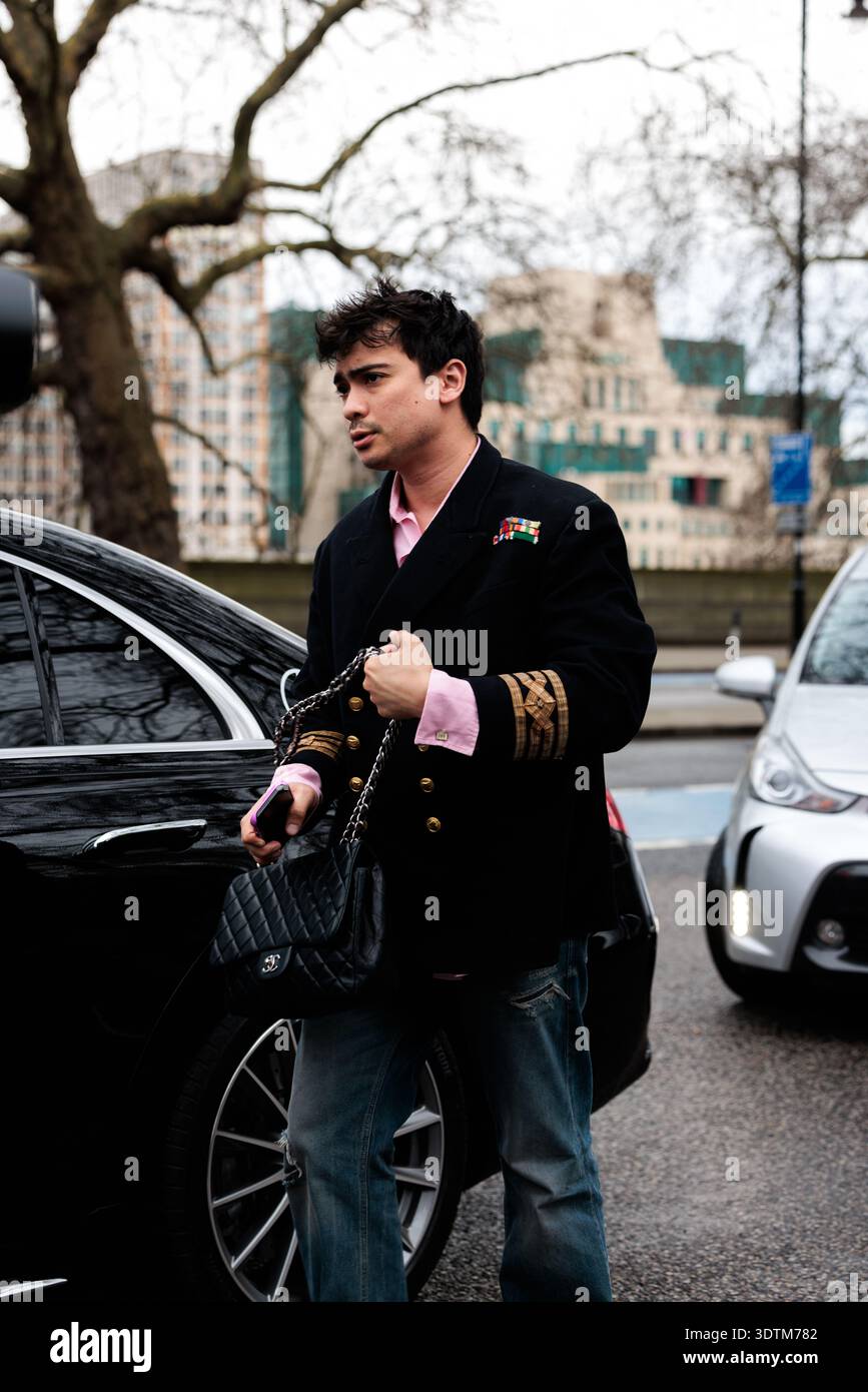 London, United Kingdom. 22st February 2026. A guest arriving to the ...