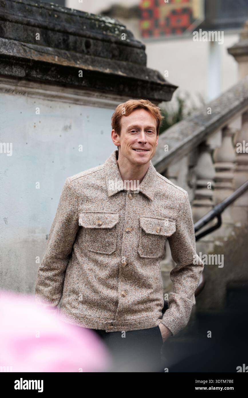 London, United Kingdom. 22st February 2026. A guest exiting the Erdem ...
