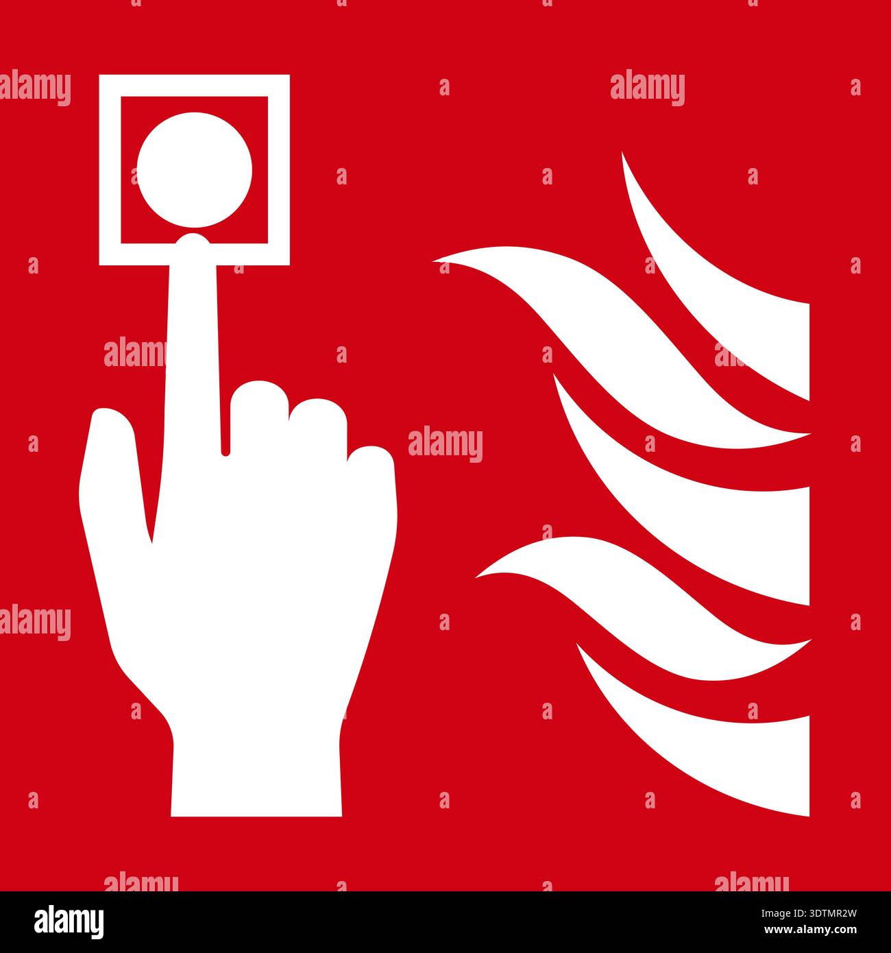 Fire Alarm Call Point Sign. Vector Illustration. Stock Vector