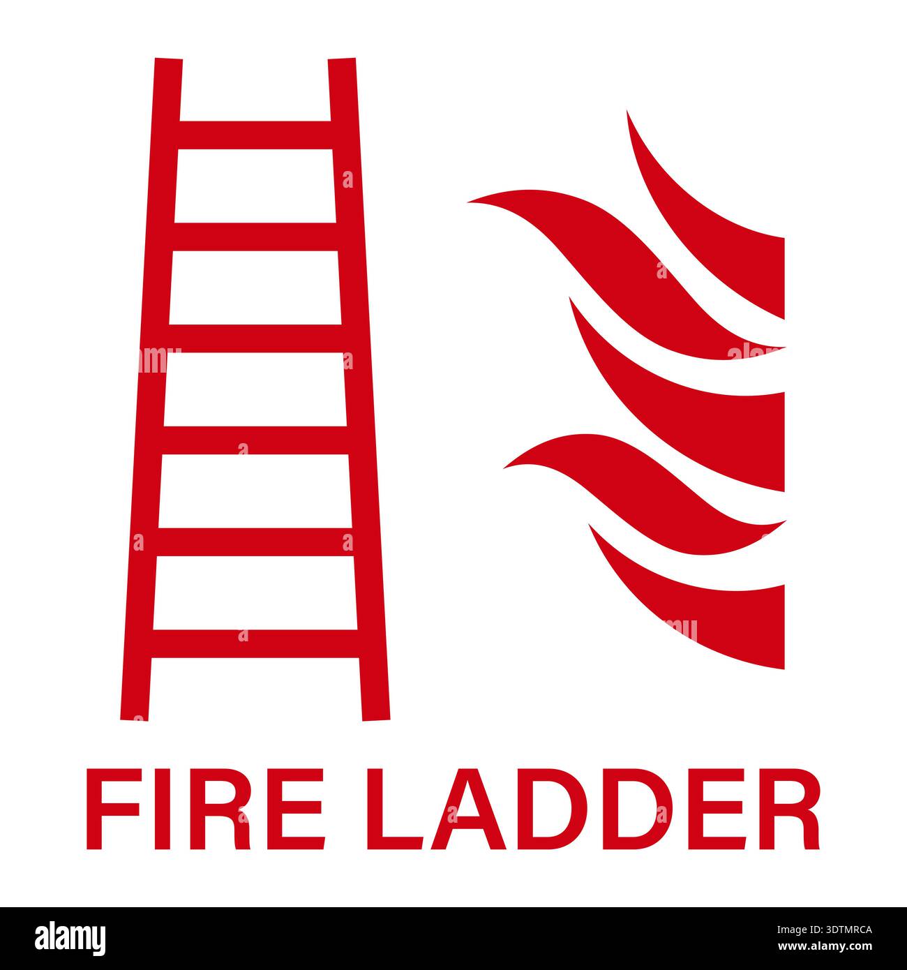 Fire Ladder Sign Symbol. Vector Illustration. Stock Vector