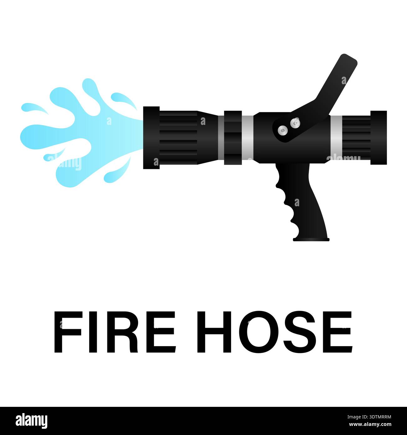 Fire Hose Nozzle Sign Symbol. Vector Illustration. Stock Vector
