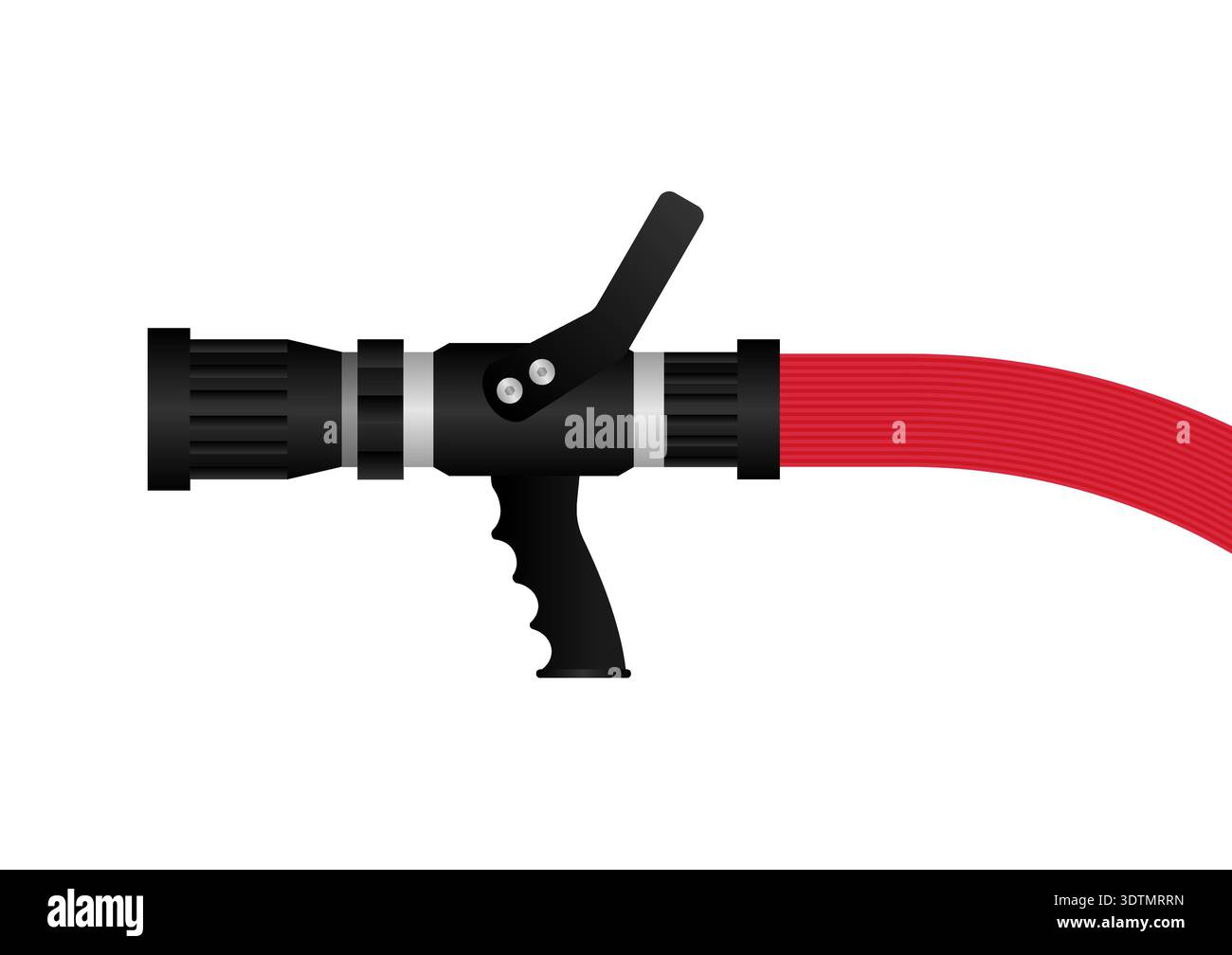 Fire Hose Nozzle. Vector Illustration Isolated on White Background. Stock Vector