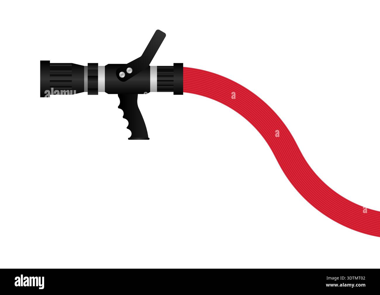 Fire Hose Nozzle. Vector Illustration Isolated on White Background. Stock Vector
