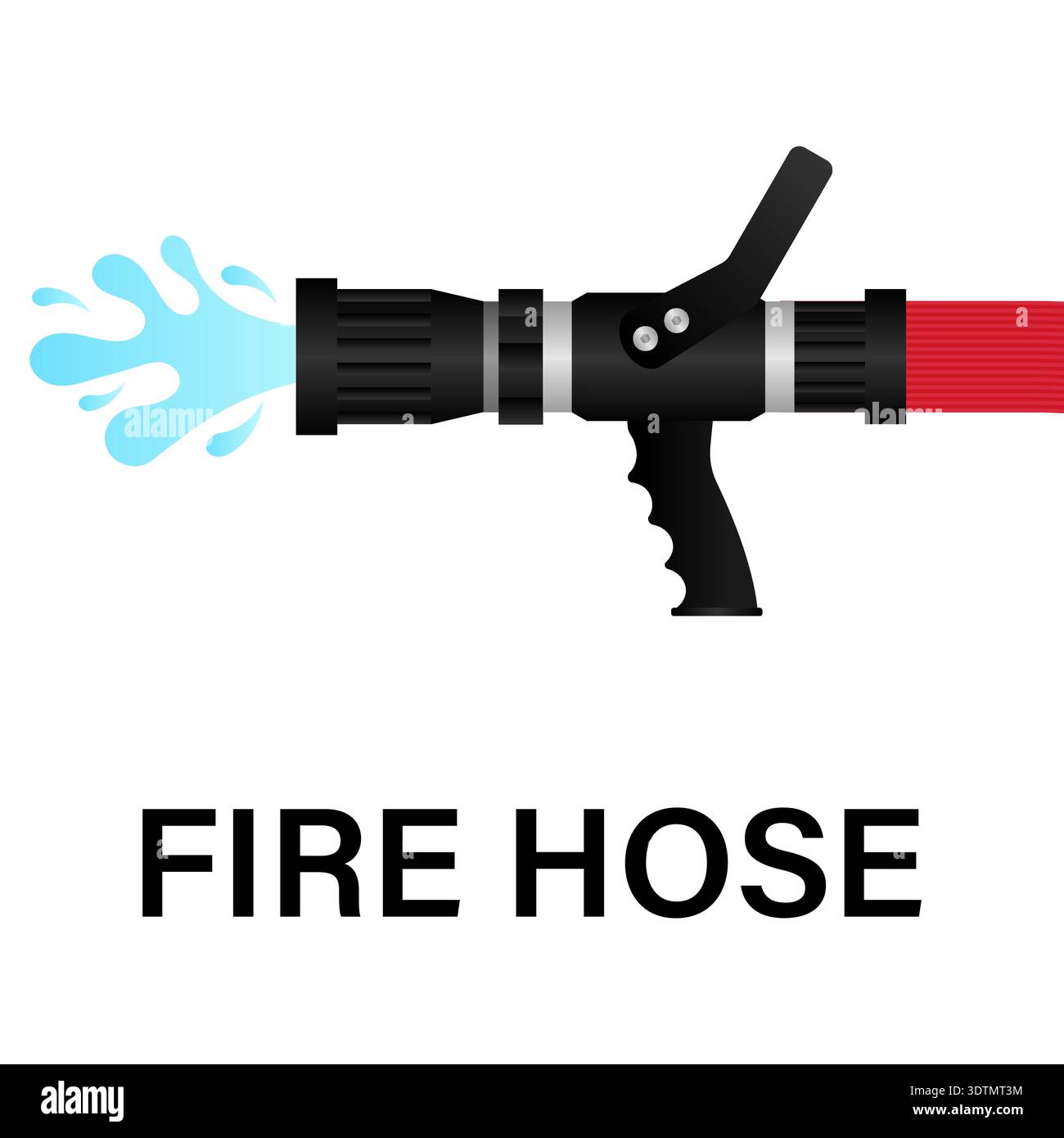 Fire Hose Nozzle Sign Symbol. Vector Illustration. Stock Vector