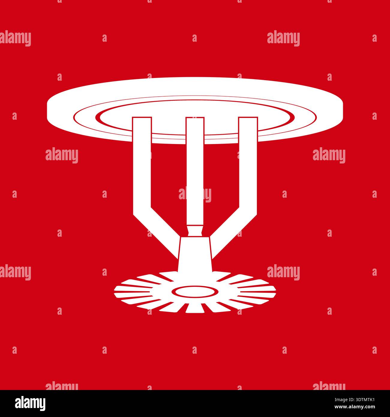 Fire Sprinkler Icon Symbol. Automatic Fire Extinguishing System. Vector Illustration. Stock Vector
