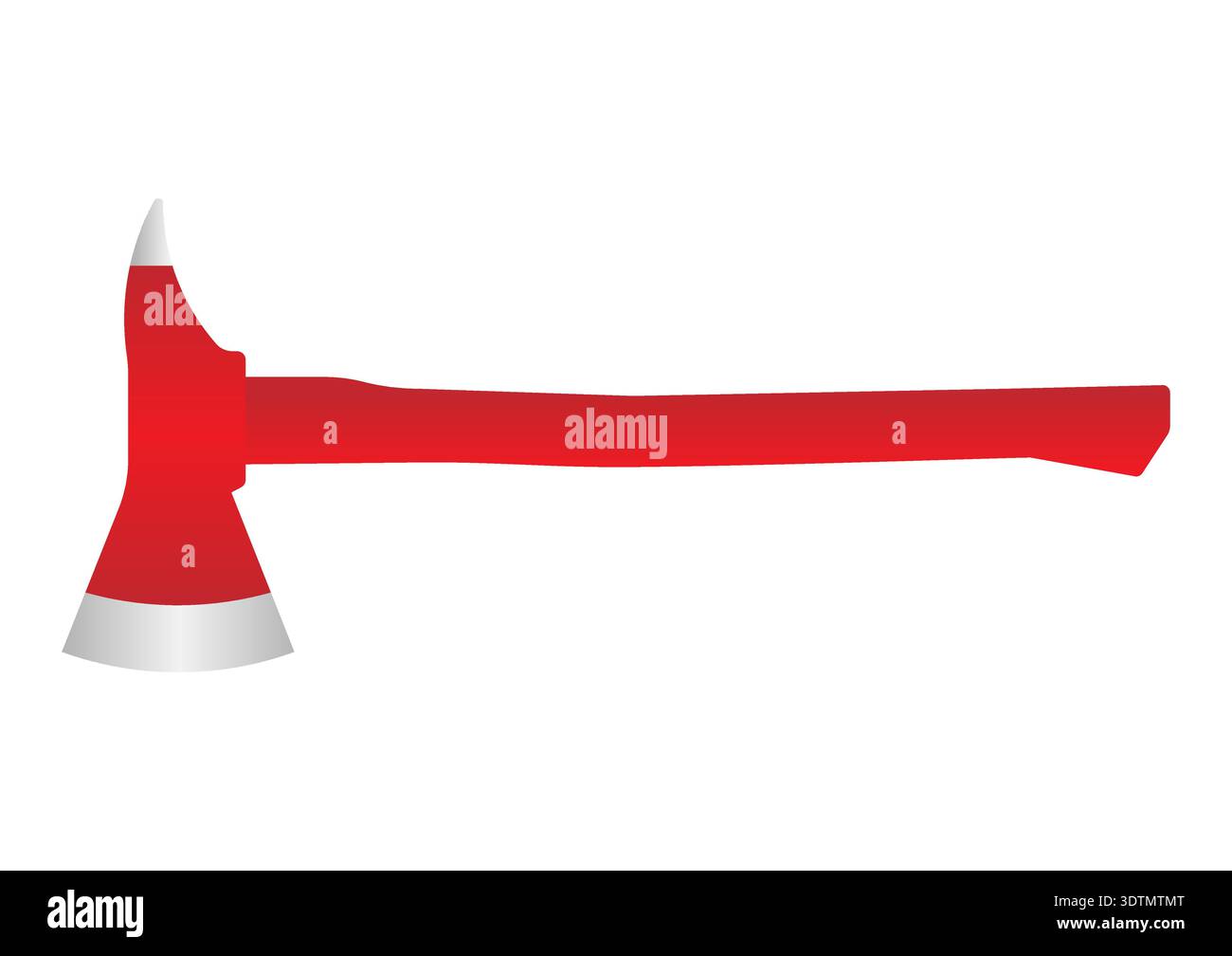 Fire Axe. Firefighter Axe. Vector Illustration Isolated on White Background. Stock Vector