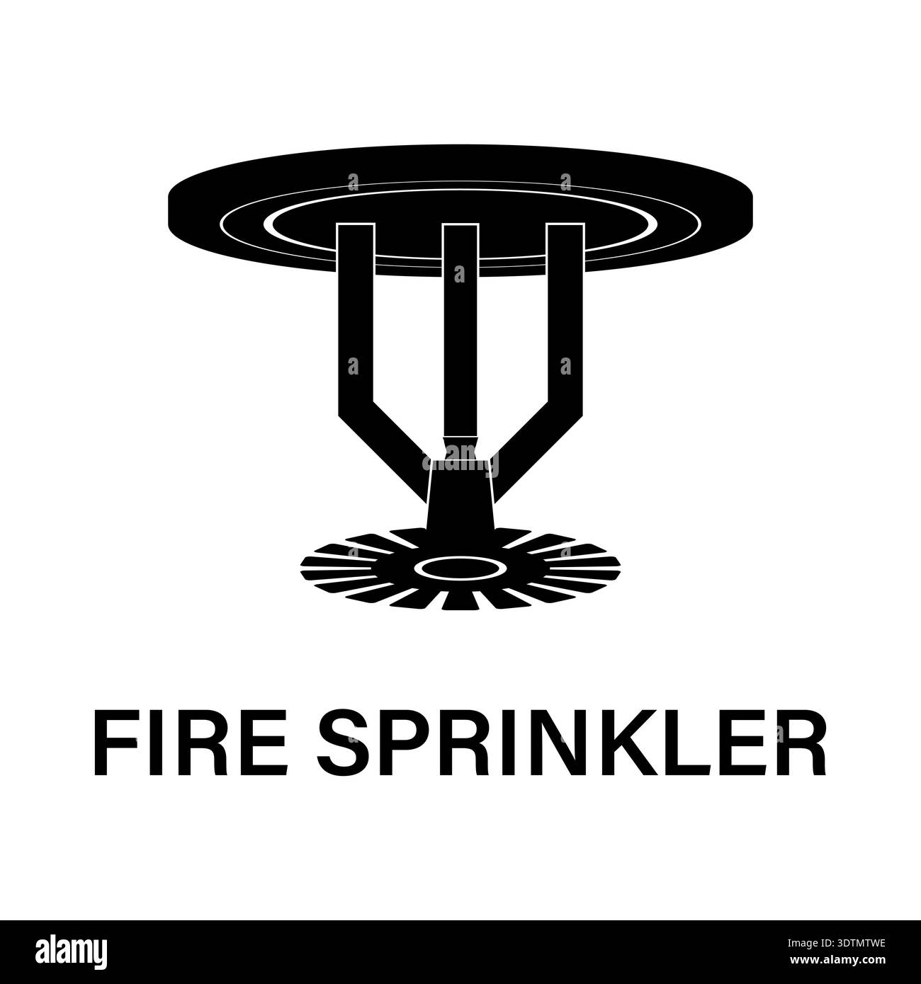 Fire Sprinkler Icon Symbol. Automatic Fire Extinguishing System. Vector ...