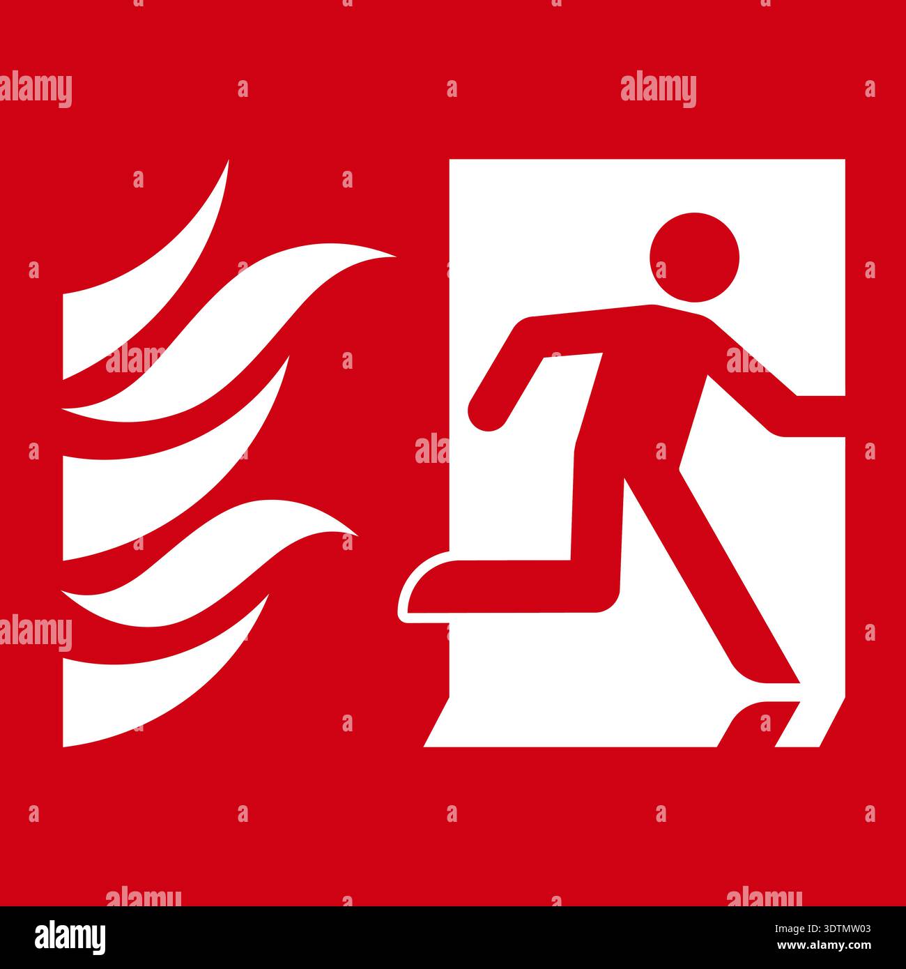 Fire Exit Sign. Emergency Fire Exit Sign. Vector Illustration. Stock Vector