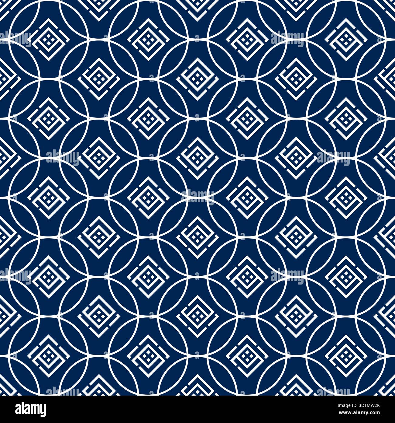 Japanese pattern circles overlapping on hi-res stock photography and ...