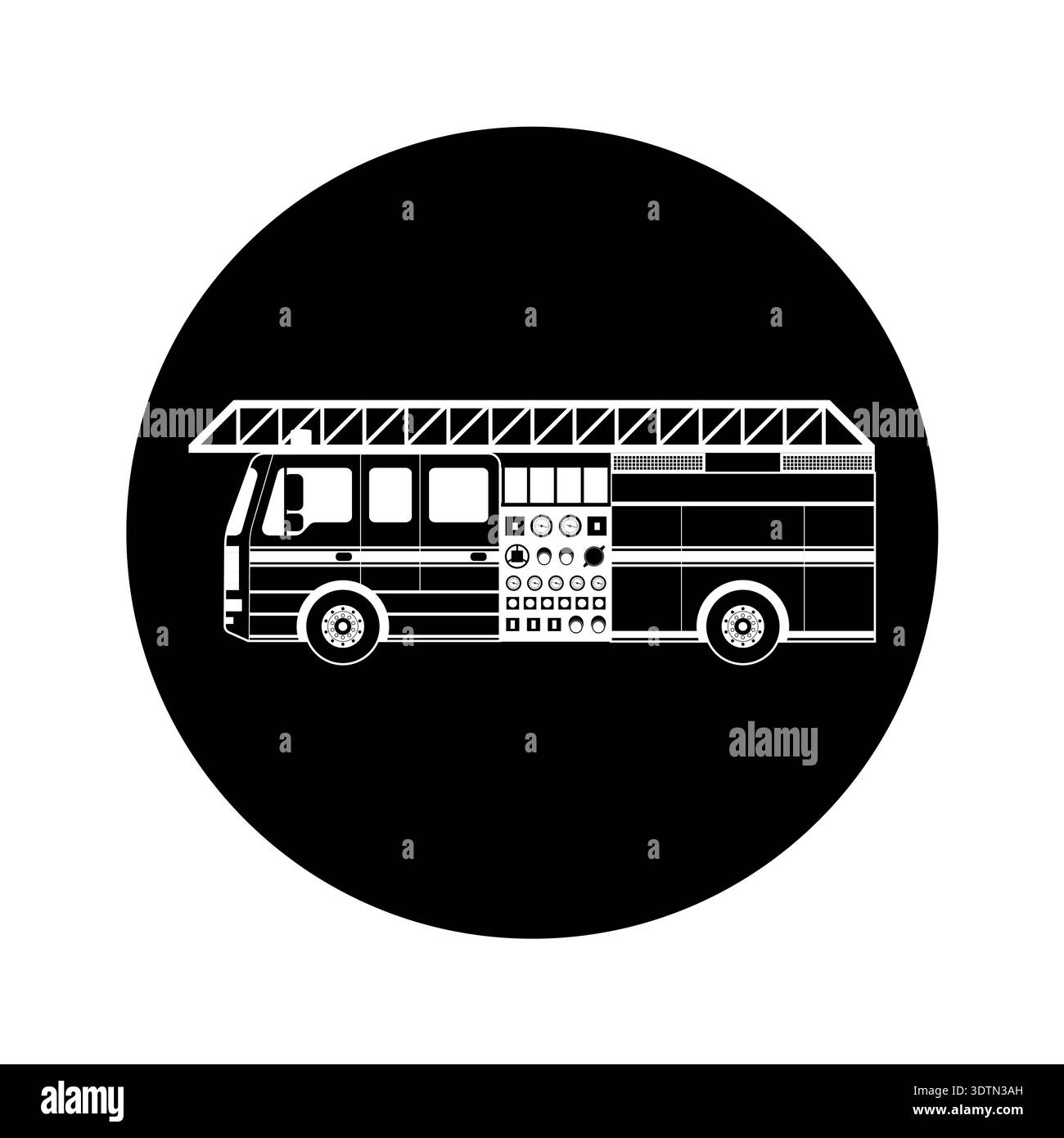 Fire Engine or Fire Truck Sign Symbol. Fire Emergency Rescue Truck ...