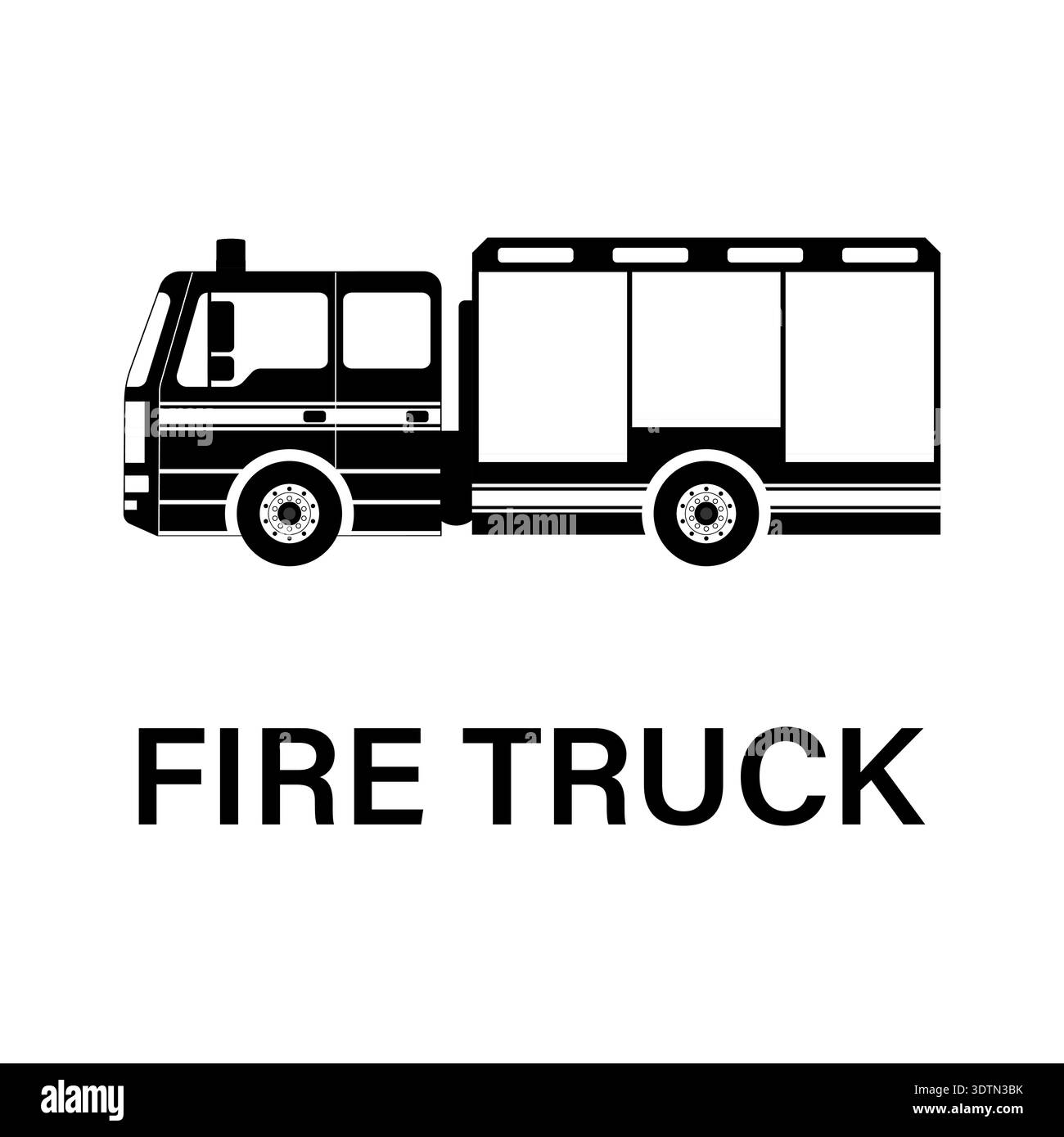 Fire Engine or Fire Truck Sign Symbol. Fire Emergency Rescue Truck ...