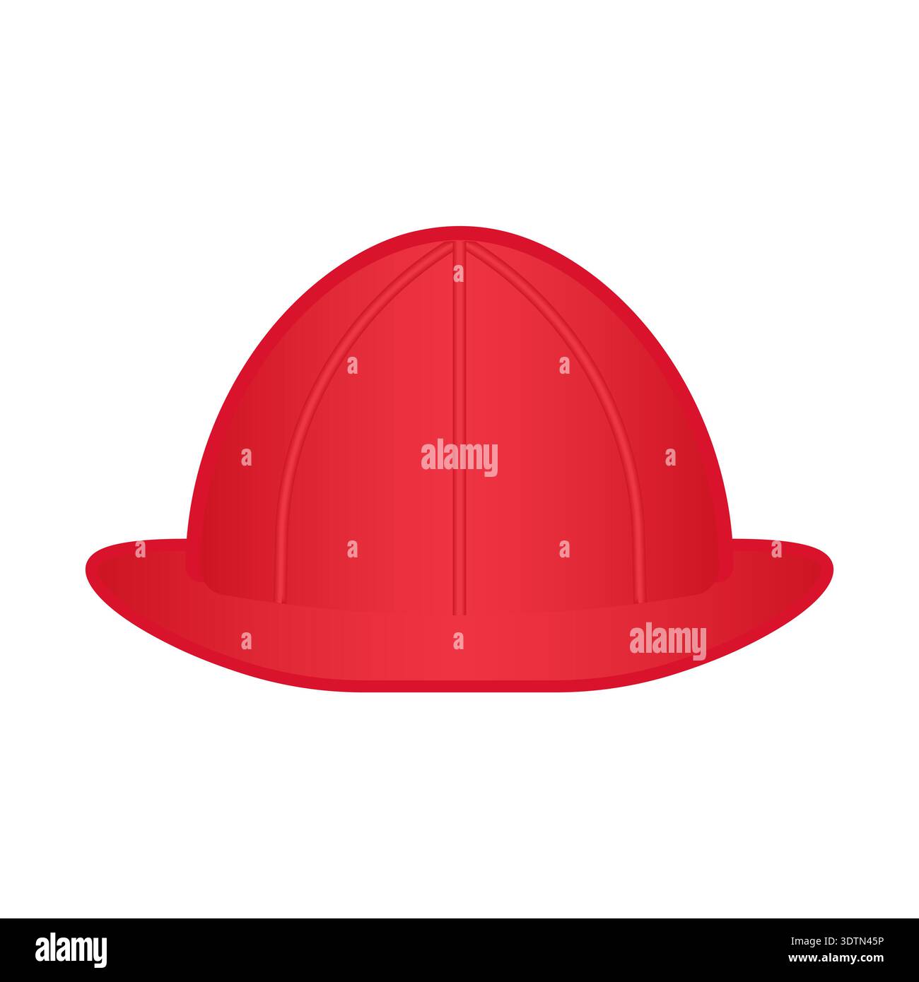 Firefighter Helmet. Fireman Hat. Vector Illustration Isolated on White Background. Stock Vector