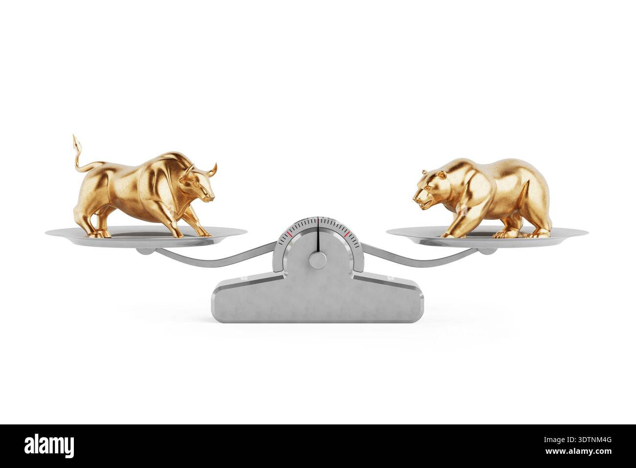 Golden bull bear standing hi-res stock photography and images - Alamy