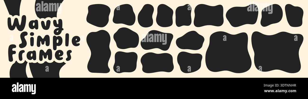 Black restangle frames with place for text. Stock Vector