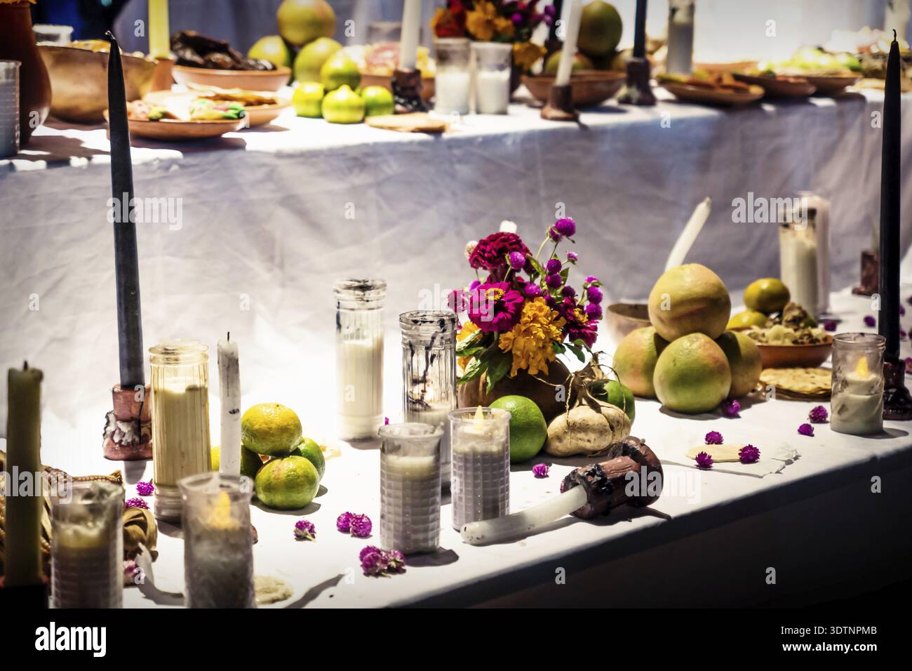 Altar for day of the dead, tradition for dia de los muertos in Merida ...