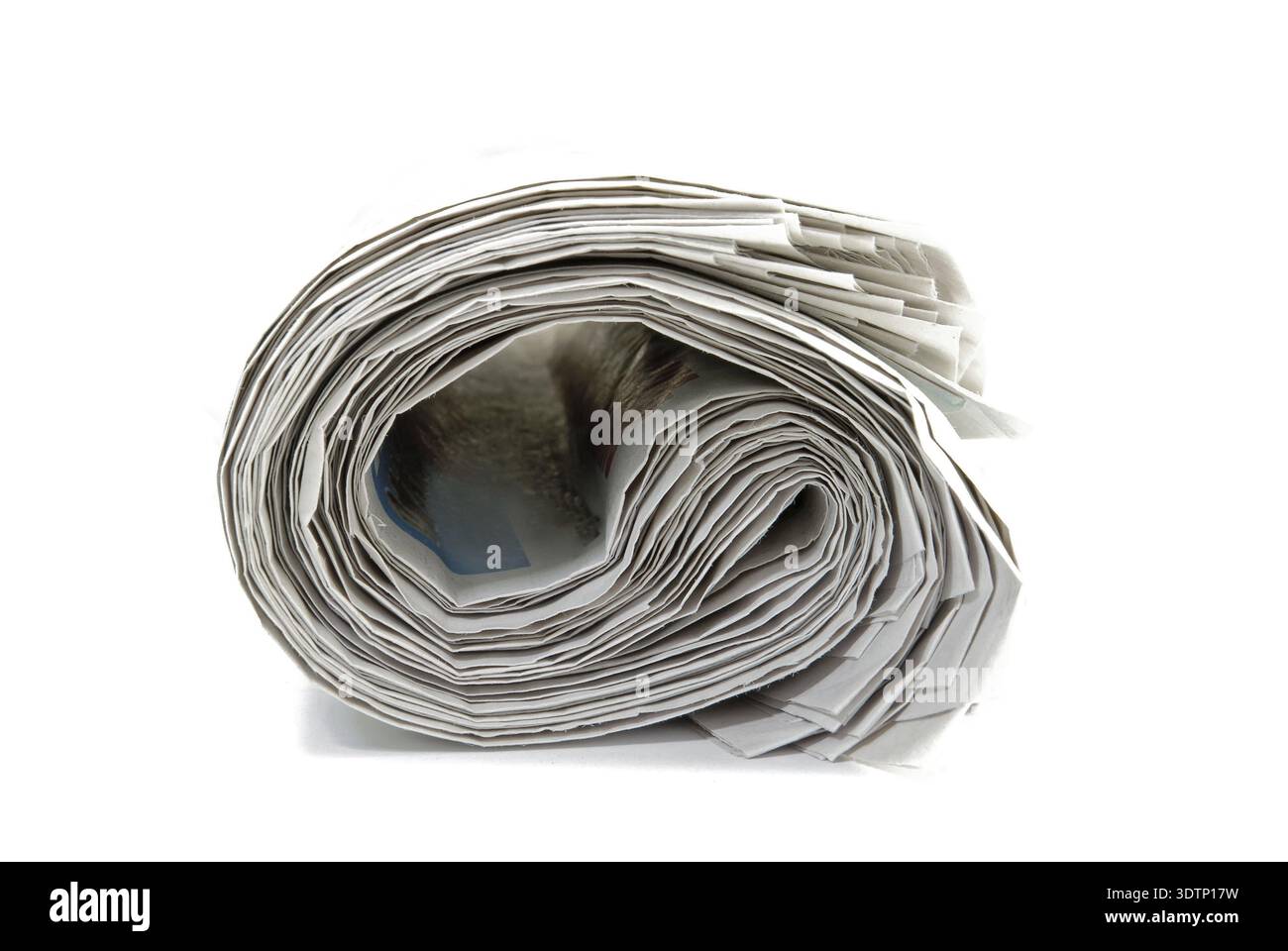 Roll of old newspapers Stock Photo