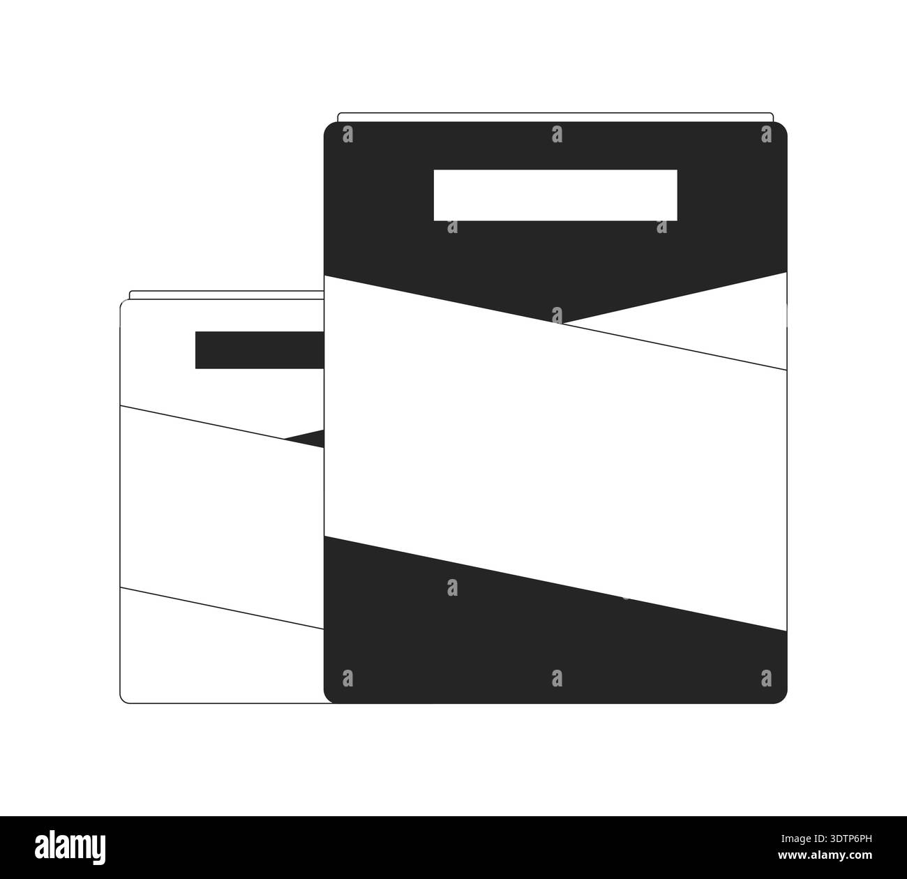 Paint cans containers 2D line object Stock Vector