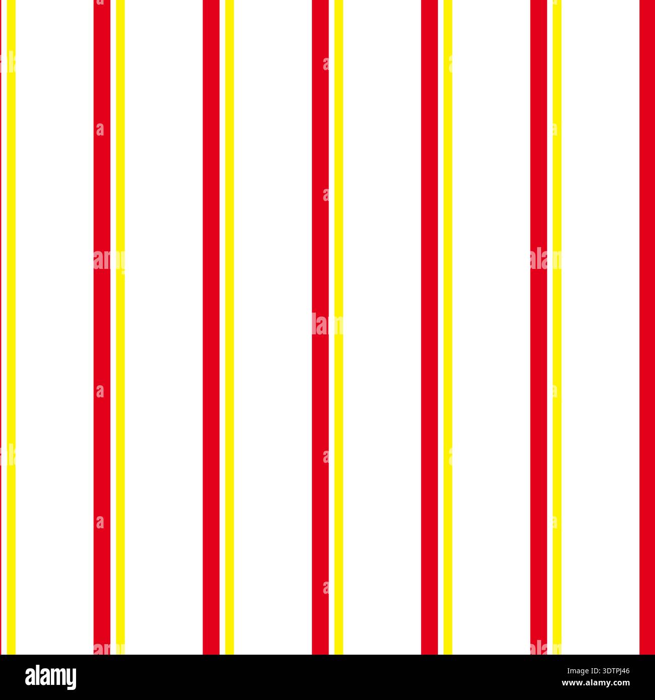 Stripes Seamless Pattern With Red and Yellow Color Design Stock Vector