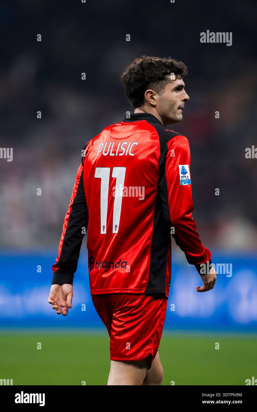 Maillot AC Milan 2023-24 Away Match Worn Issued Pulisic - Taille M - Occasion