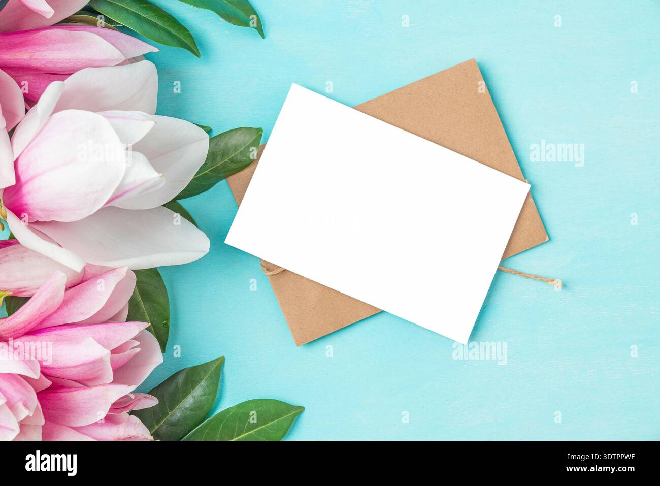 Blue Farm Truck With Flowers - Thank You Cards