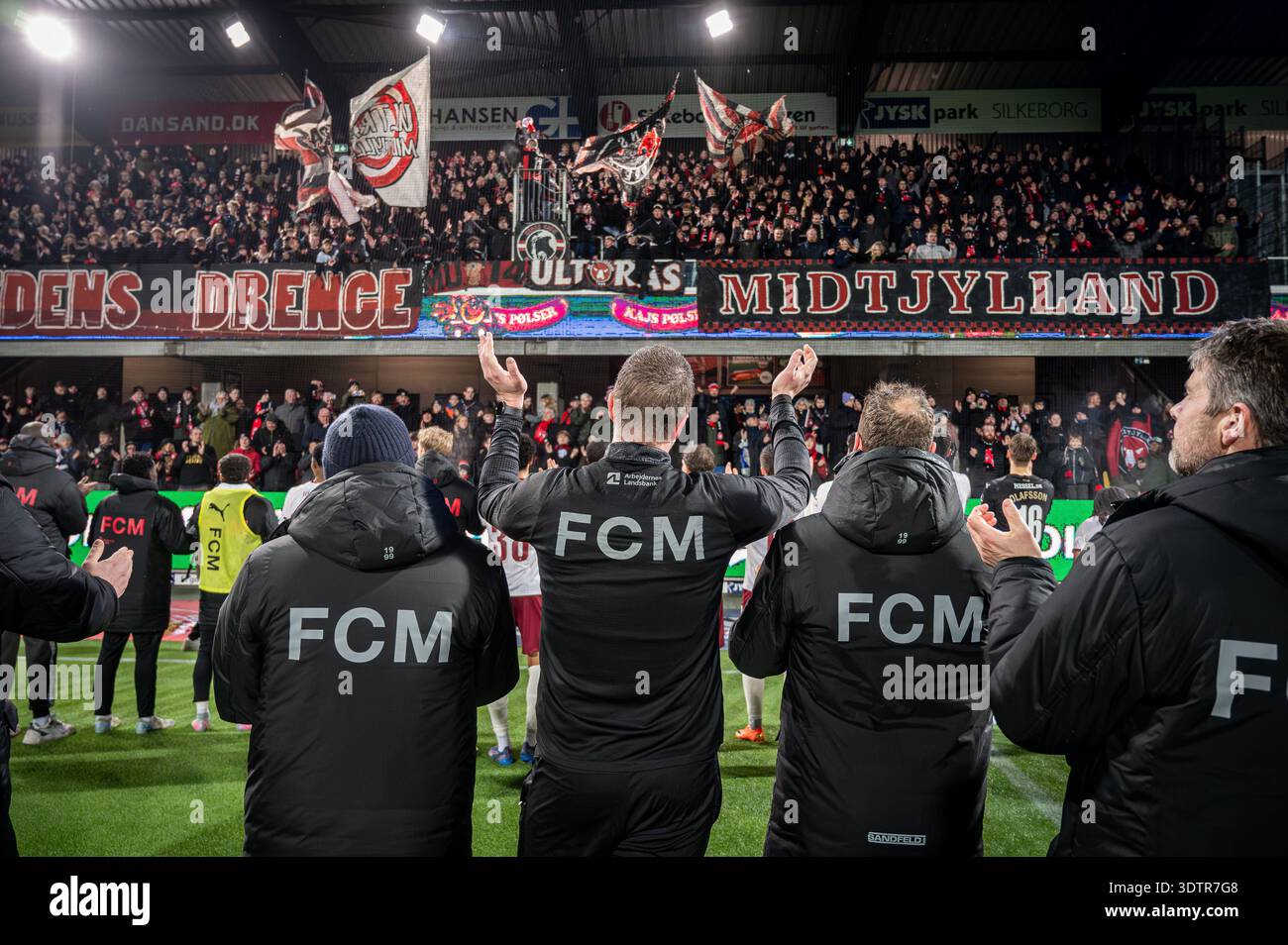 Silkeborg, Denmark. 22nd, February 2026. The players and staff of FC ...