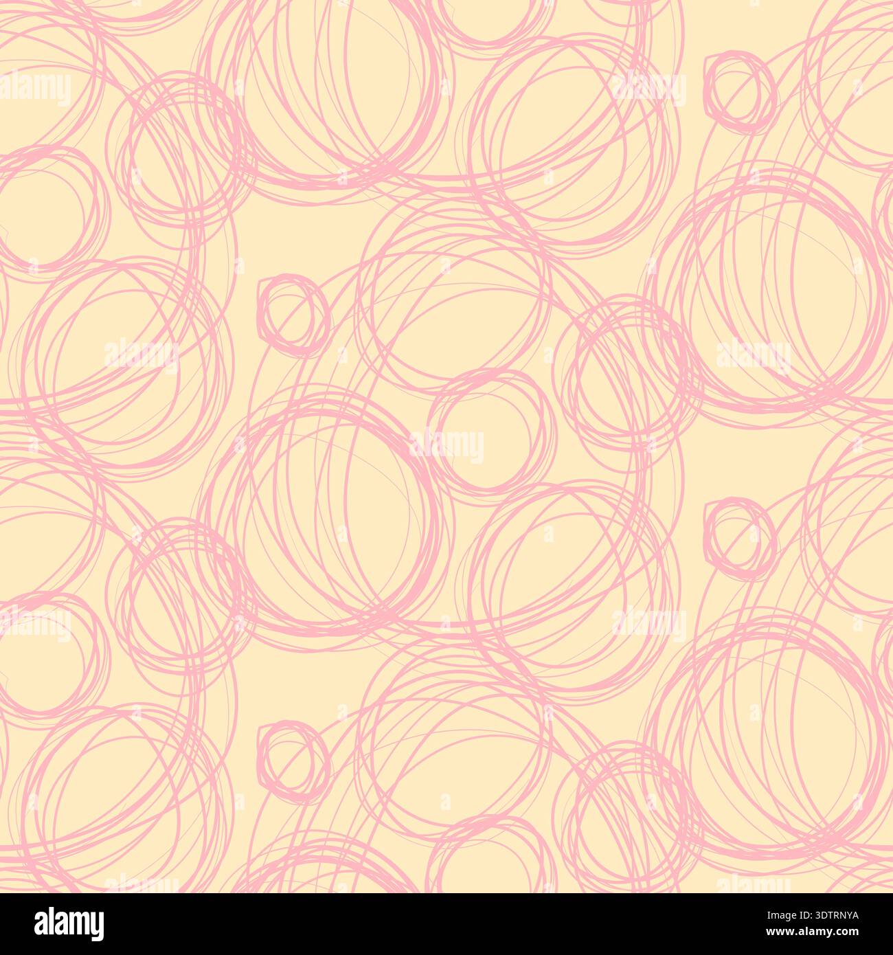 Pastel colorful seamless grunge pattern featuring abstract shapes, doodles, scribbles, geometric elements Stock Vector