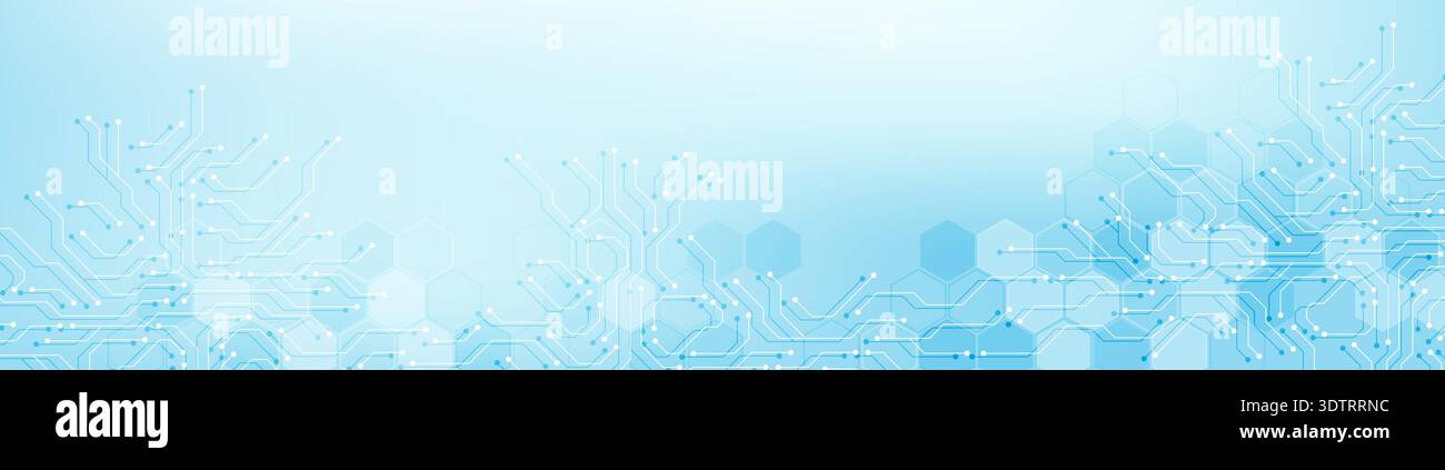 Circuit board digital abstract background. Motherboard technology texture design. AI semiconductor and computer processor on tech bg. Vector Stock Vector