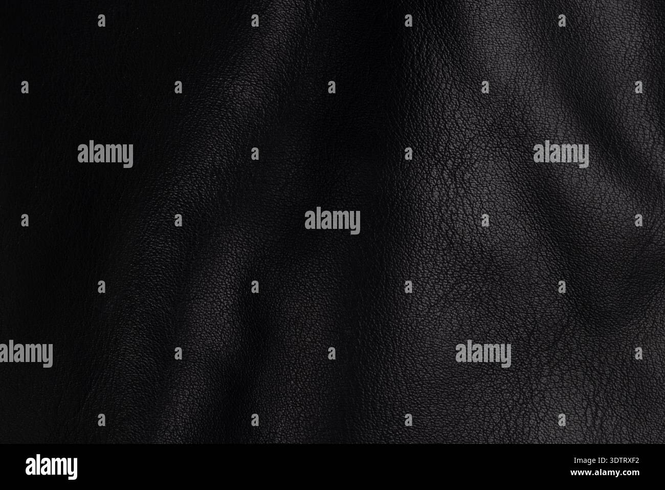 Dark black leather texture background close up Stock Photo