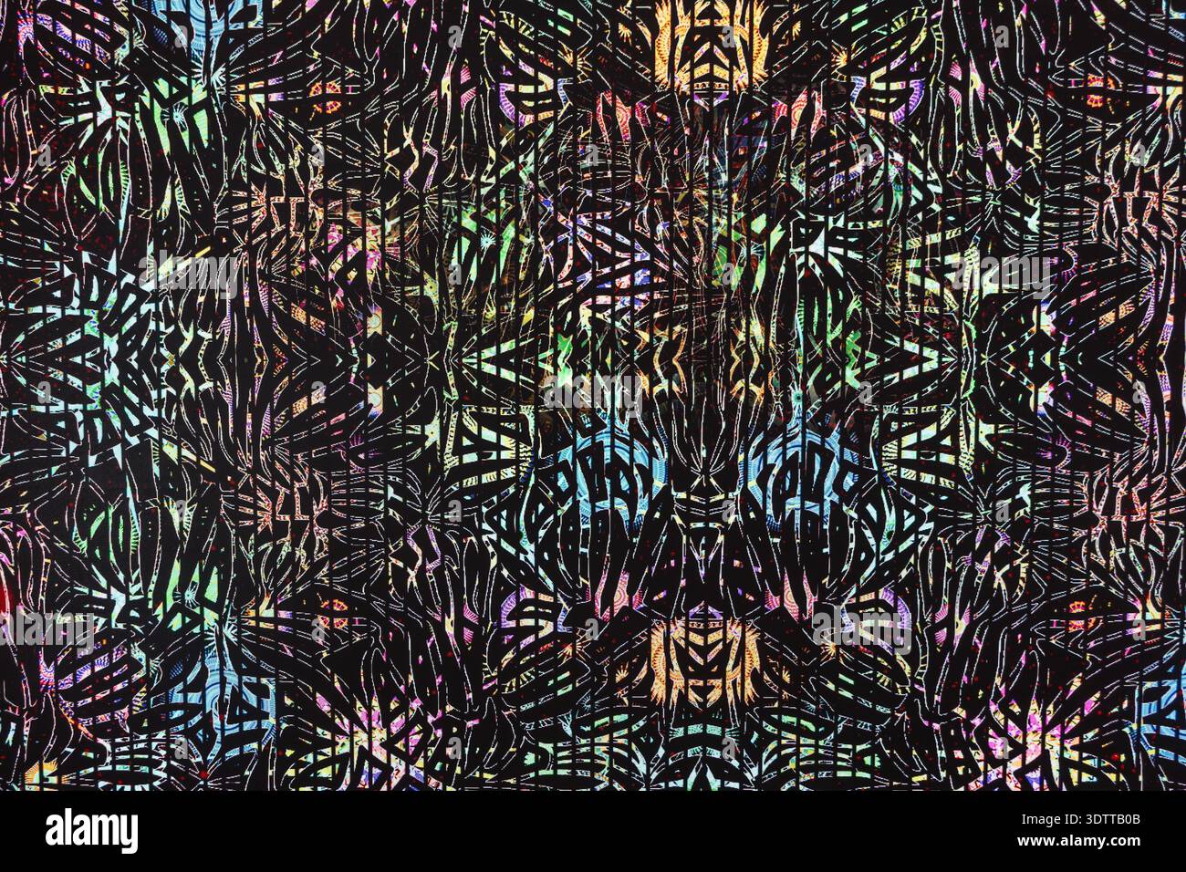 Abstract colorful psychedelic pattern texture Stock Photo