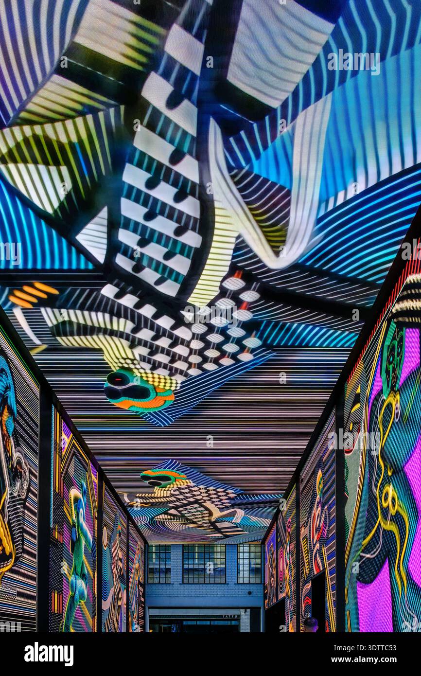 Immersive digital art installation inside the Now Arcade in London ...