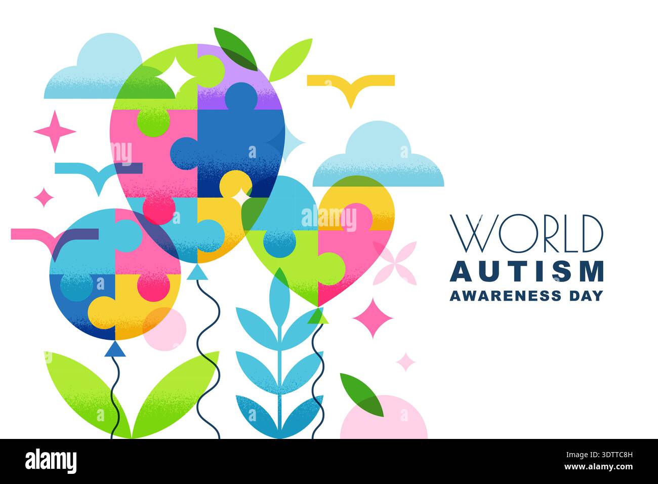 World Autism Awareness Day poster, banner, flyer design. Vector ...
